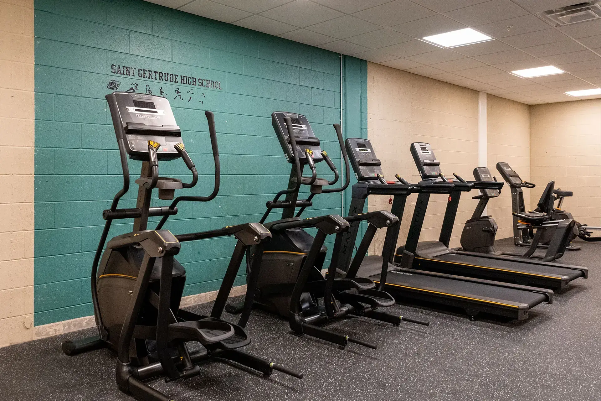 The Abby fitness center elliptical machines and treadmills