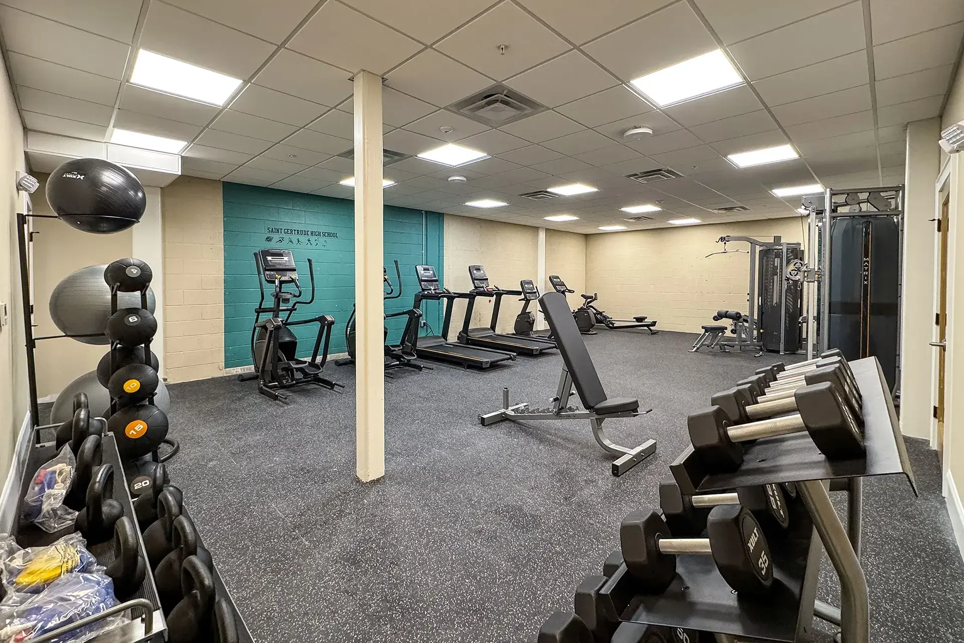 The Abby fitness room view from corner of room