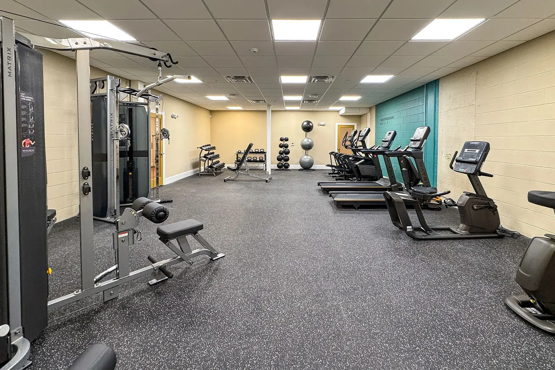 The Abby fitness room wide angle