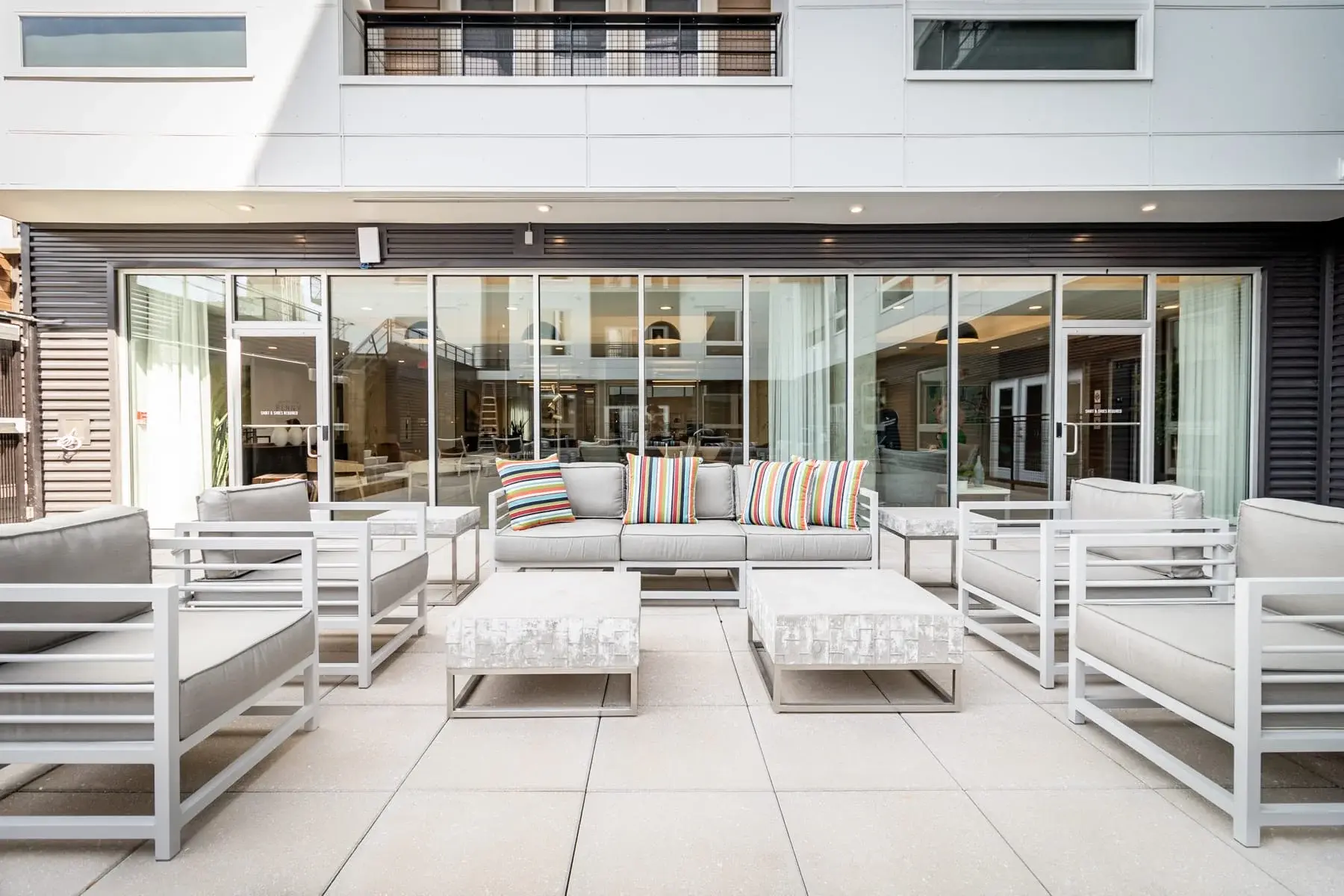 The Penny at Jackson Ward outdoor lounge area