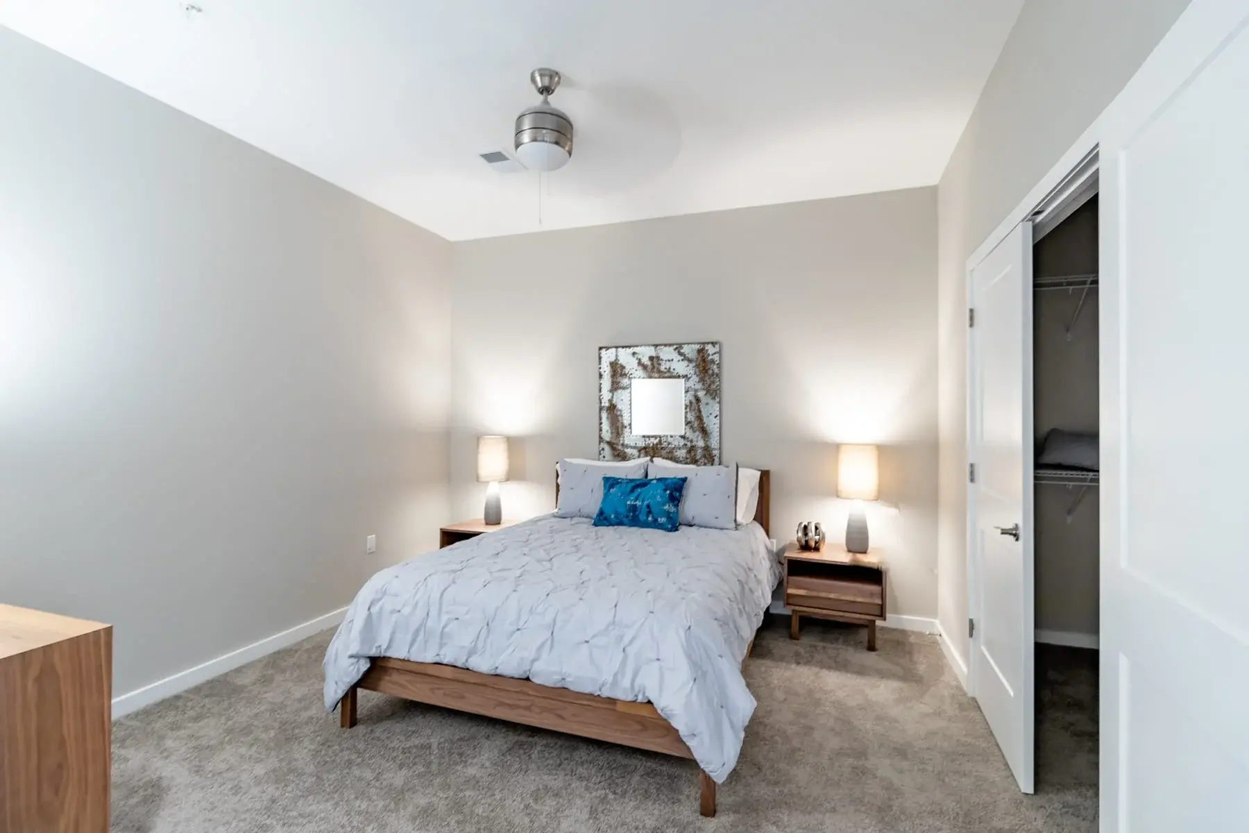 The Penny at Jackson Ward luxury bedroom with large closet