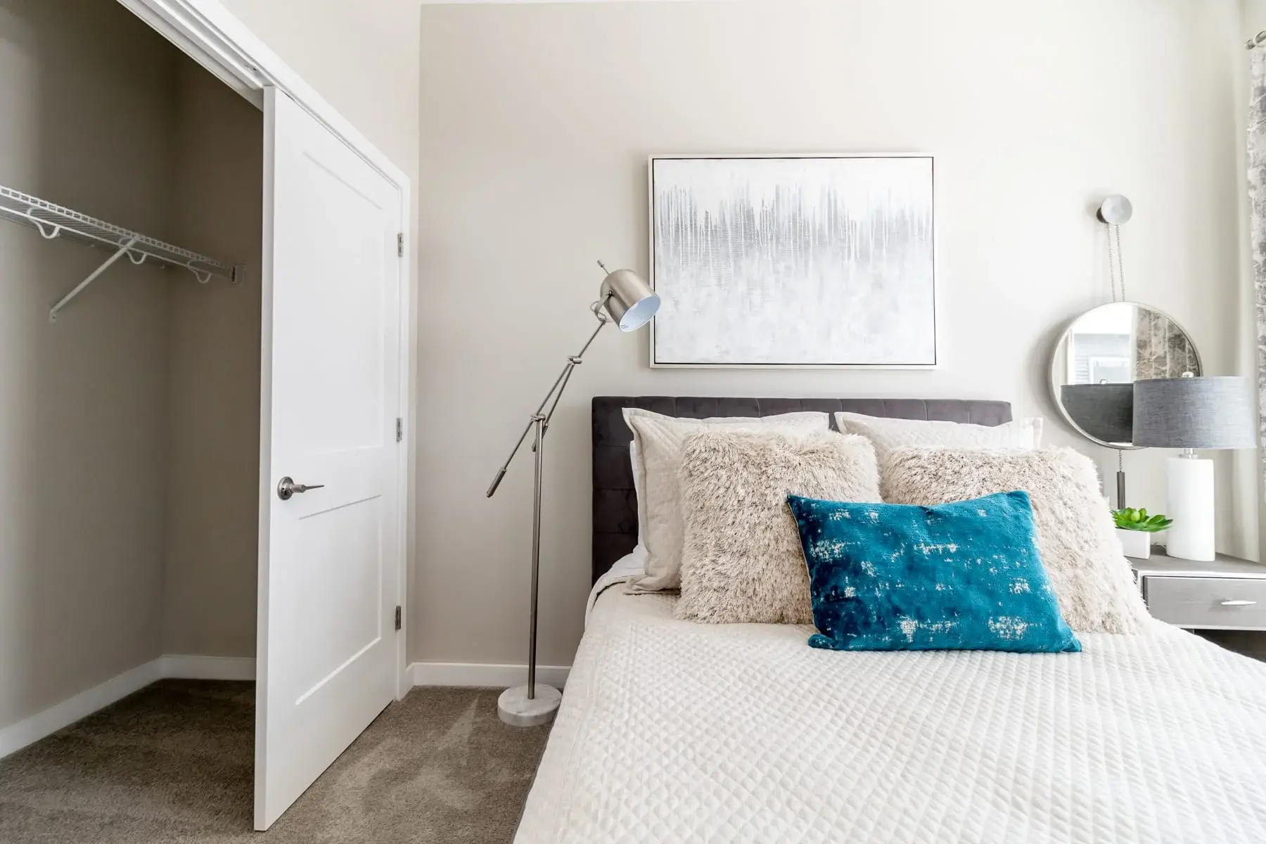 The Penny at Jackson Ward luxury bedroom with large closet