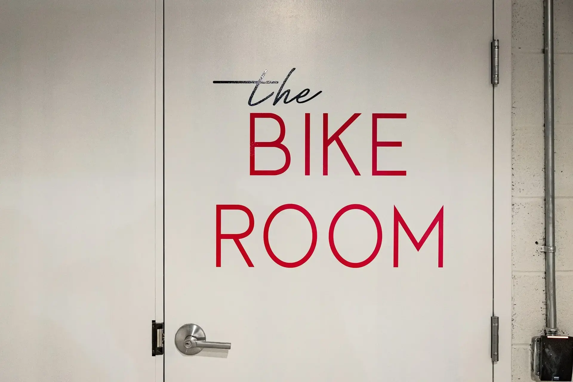 Bike storage room at The Summit