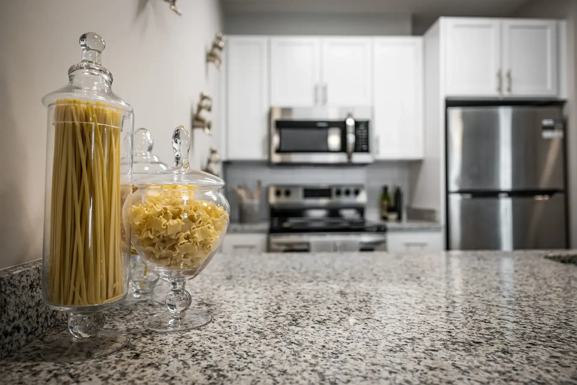Kitchen counter in condo at The Summit