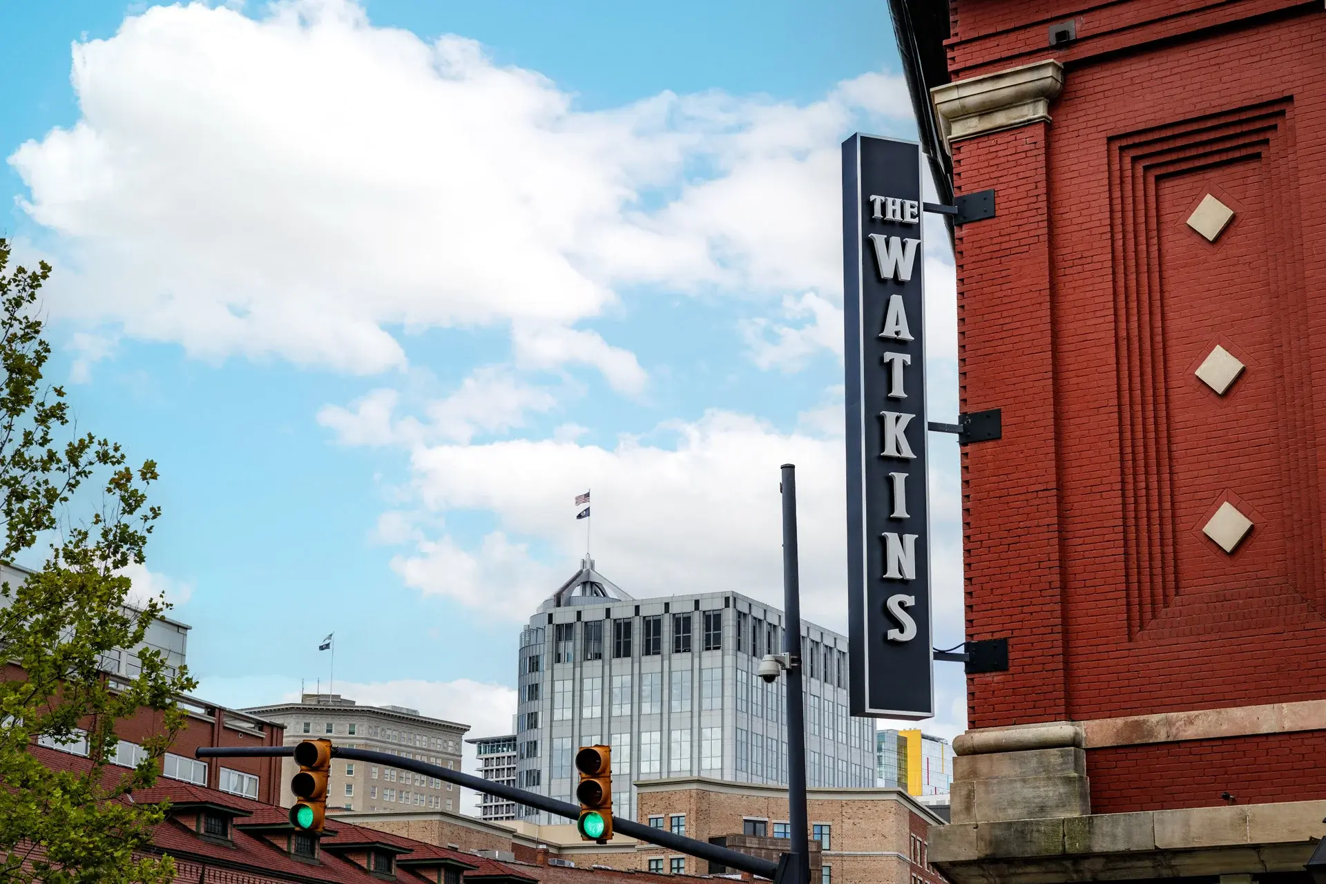 The Watkins signage