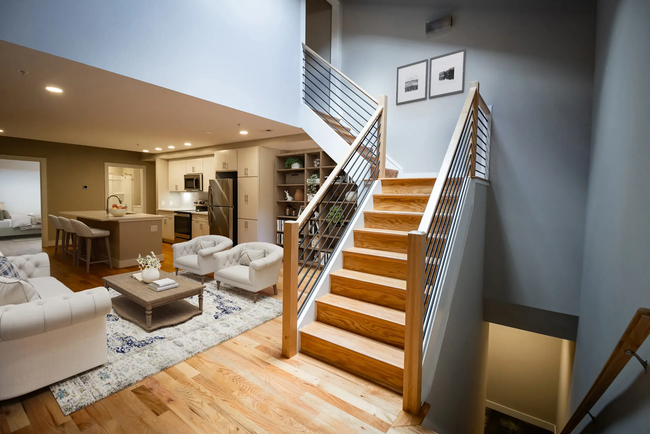 The Watkins condominium stairs