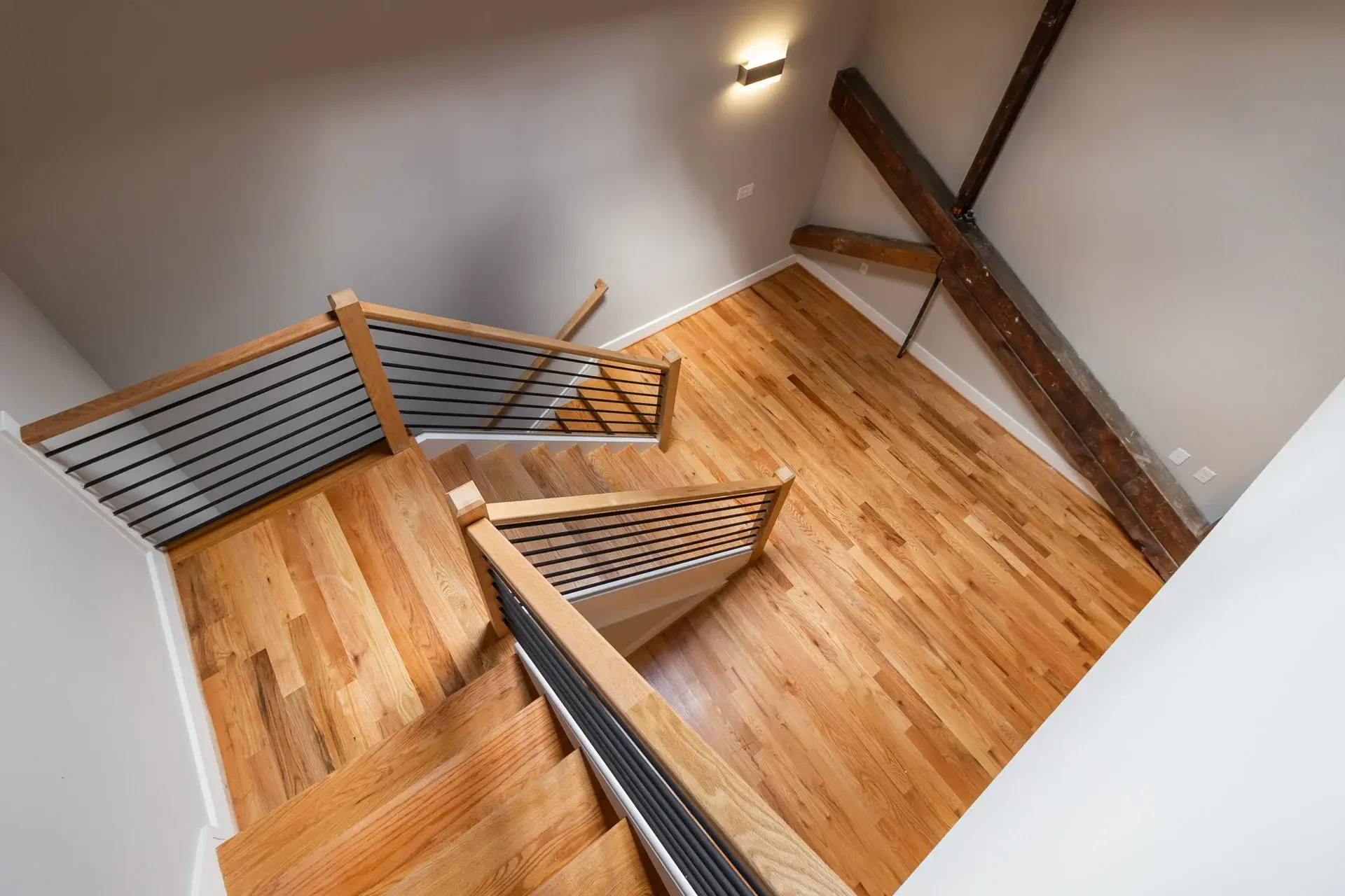 Stairwell in condo at The Watkins